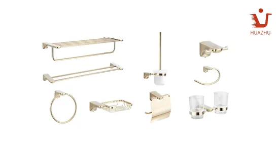 OEM Factory Wall Mounted Zinc Alloy Gold Plated Bathroom Accessories Base Manufacturer 