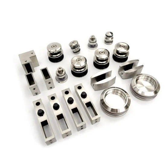 Frameless Bathroom Glass Door Mute Pulley Track Accessory Sliding Shower Door Kits 