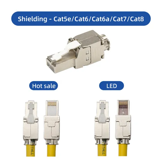 RJ45 8p8c CAT6 Shielded Tool Free FTP Zinc Alloy RJ45 Connector Plug 