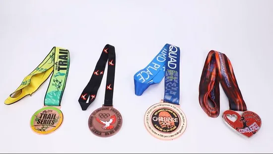 Free Design Custom Design Your Own 3D Embossed Logo Medallion Award Honor Sport Metal Brass Plating Medal 