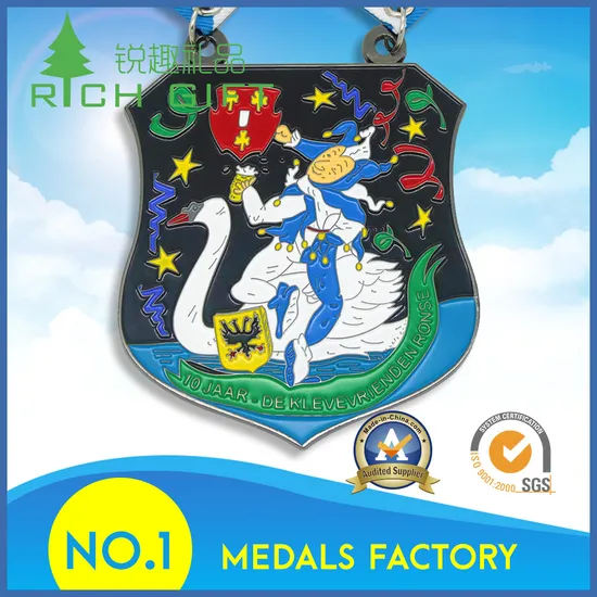Colorful Promotional Custom Souvenir Carnival Anniversary Die Casting Zinc Alloy Miraculous Sex Russia Rectangle Royal Rugby Taekwondo Award Religious Medal 